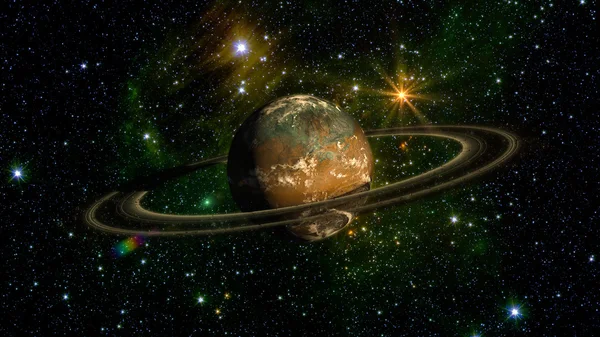 Uzaylı Exo gezegen. Nasa tarafından döşenmiş bu görüntü unsurları — Stok fotoğraf