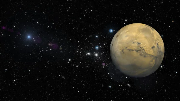 A Mars bolygó a világűrben. Ez a kép a Nasa berendezett elemei — Stock Fotó