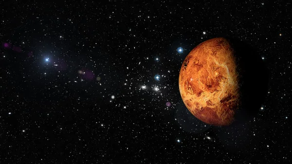 Планета Венера в космосе. Элементы этого изображения предоставлены НАСА — стоковое фото