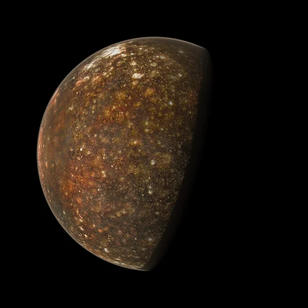 Calisto 星球隔离此图像由美国国家航空航天局提供的元素 — 图库照片