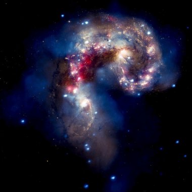 Gökada sisteminin görünümü görüntü Nasa tarafından döşenmiş bu görüntü unsurları izole