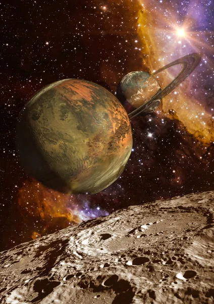 Alien Exo Planet. Elementi di questa immagine forniti dalla NASA — Foto Stock