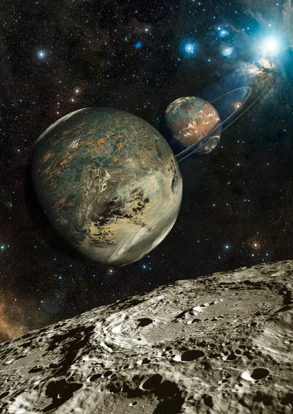 エイリアンのエキソ惑星。Nasa から提供されたこのイメージの要素 — ストック写真