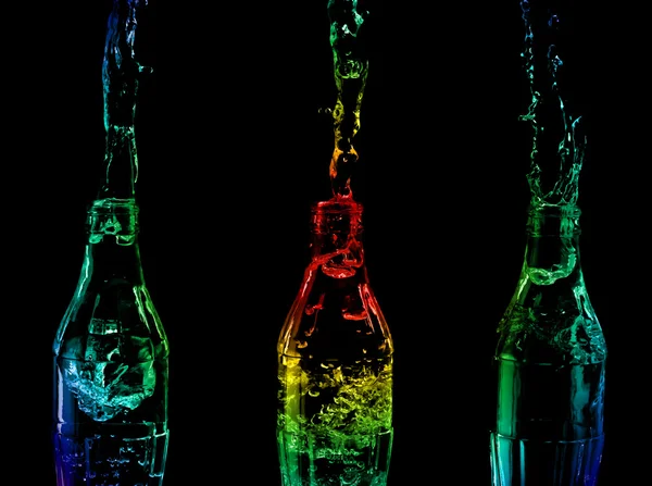 Wasserflasche bunt — Stockfoto