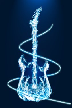 gitar alevler mavi renk olduğunu