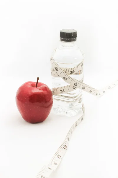 Obst und Trinkwasser — Stockfoto