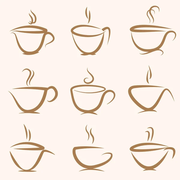 Set de taza de café . — Archivo Imágenes Vectoriales