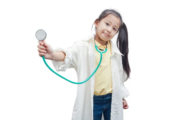 Little girl doctor with stethoscope. — Stock Photo, Image