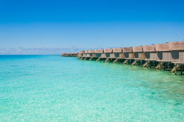 Güzel bir plaj manzara Maldivler.