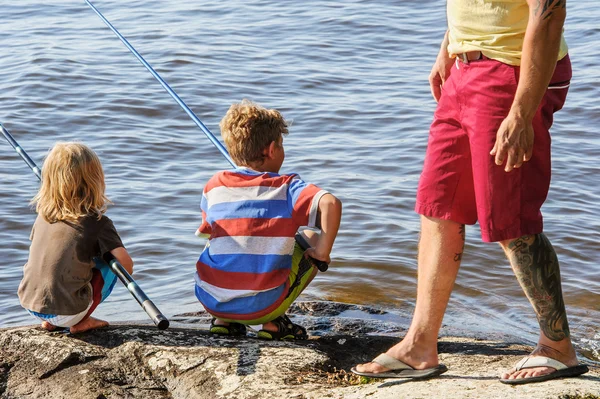 Pesca com o pai — Fotografia de Stock