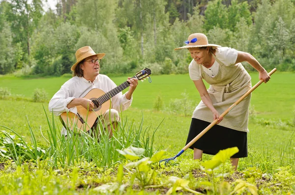 Vegetable garden blues — Stock Photo, Image