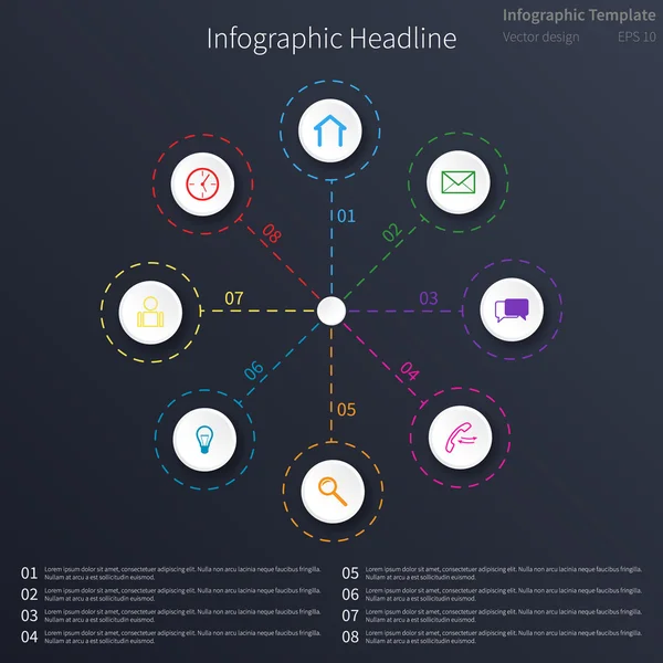 Infographic template design — Stock Vector