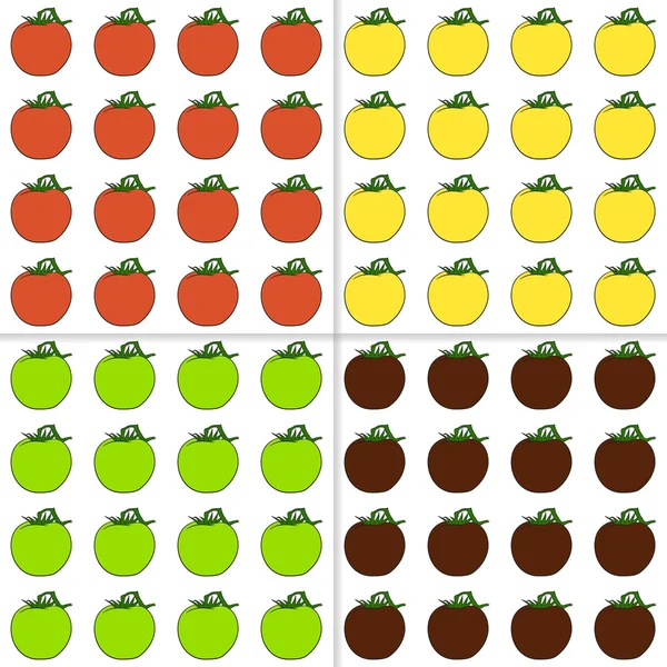 Modèle sans couture avec des tomates — Image vectorielle