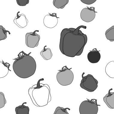 Domates ve biber ile Seamless Modeli