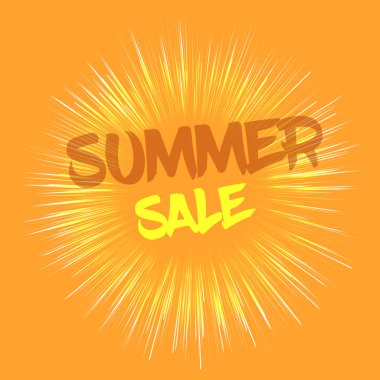 Yaz satış konsepti ile havai fişek etkisi