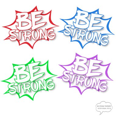 Güçlü motivasyon çizgi roman kabarcık pullar olmak