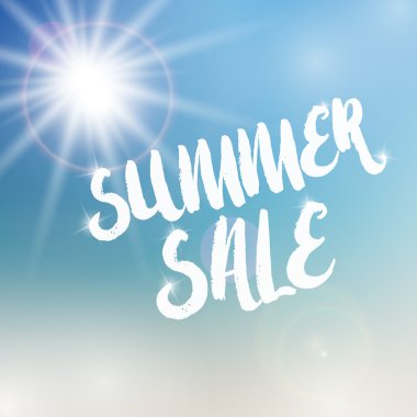 Yaz Satılık şablon arka plan bulanık üzerinde