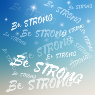 Güçlü motivasyon posteri şablonu ile arka plan bulanık