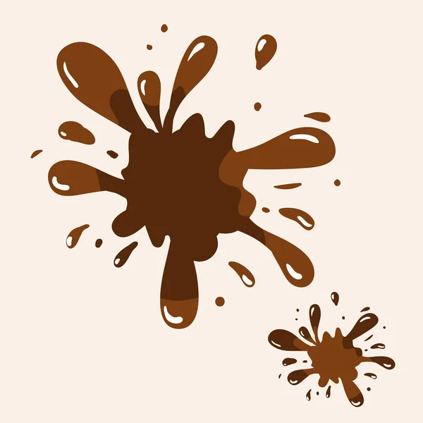 Chocolate blot with melting effect — Stock Vector