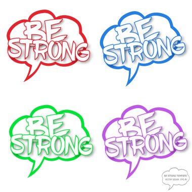 Güçlü motivasyon çizgi roman kabarcık pullar olmak