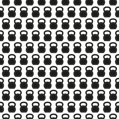 Seamless pattern with Kettlebells clipart