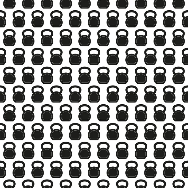 Seamless pattern with Kettlebells — Stock Vector