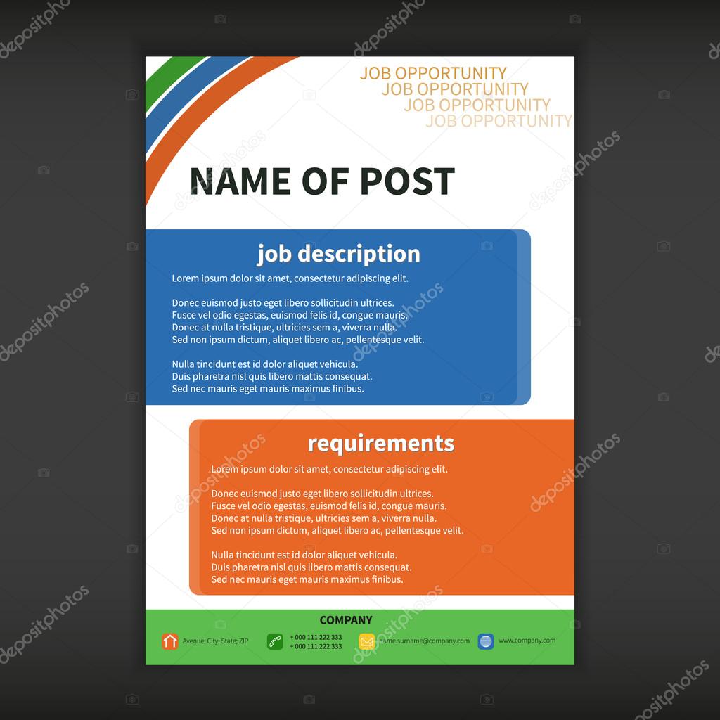 Job opportunity template