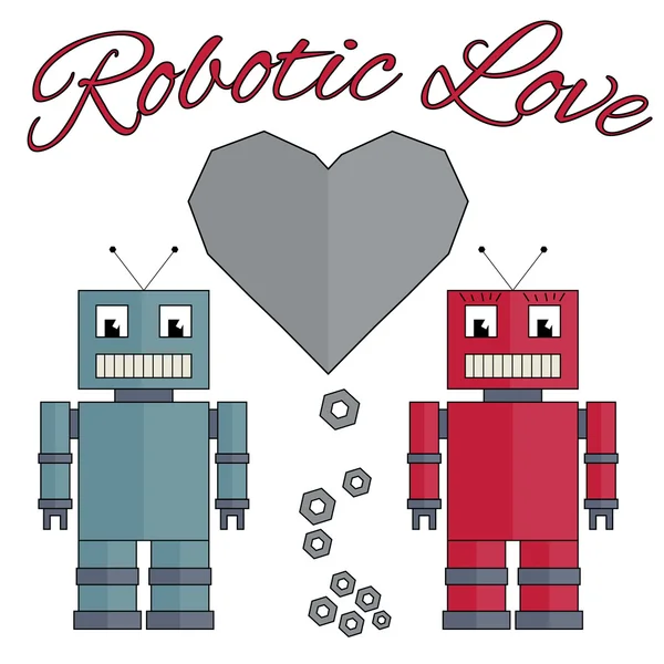 Amour robotique — Image vectorielle