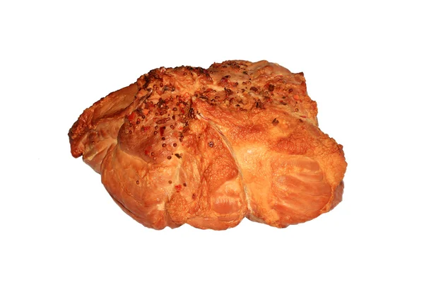Baked meat isolated on white — Stock Photo, Image