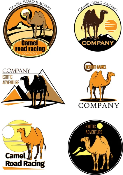 Logo camel ride, camel, emblem, tourism, excursion, recreation, trip