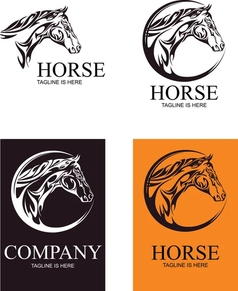 Immagine Testa Cavallo Immagine Grafica Logo Marchio Fabbrica Marchio — Vettoriale Stock