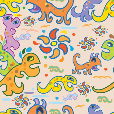 Hayvanlar ve kuşlar desen