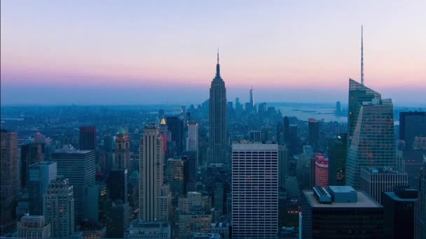 Manhattan városkép idő telik el — Stock videók