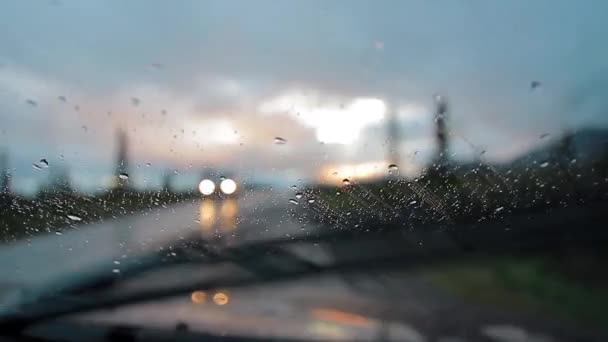 Vista de una autopista desde un coche — Vídeo de stock