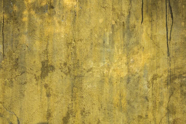 Old Dirty Yellow Wall Scratches Black Spots Rough Surface Texture — Stock Photo, Image