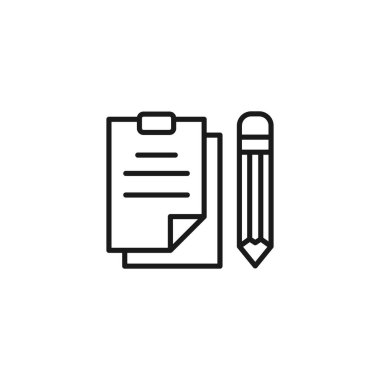 Meslek ve meslek kavramı. Web tasarımı veya mobil uygulama için yüksek kalite tasarım sembolü. Kağıt üzerinde betiğin yanında kalem simgesi