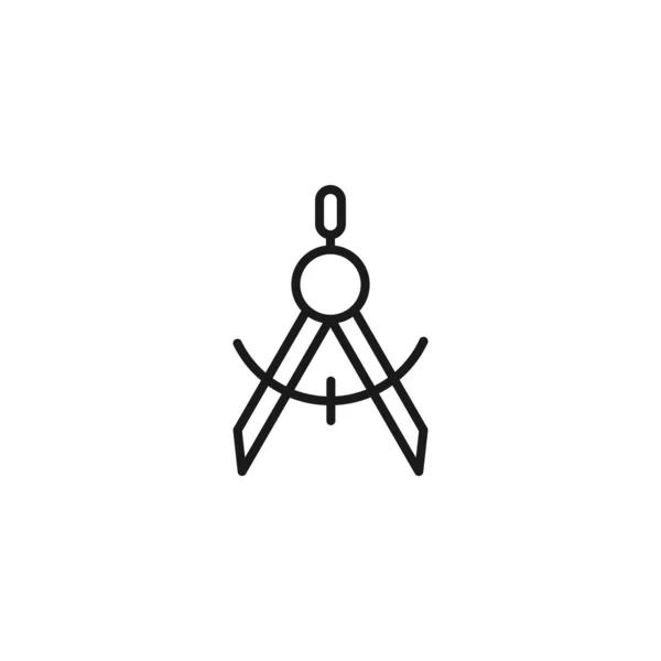 Mühendislik konsepti. İnşaat ve inşaat için pusula ve kadranın satır simgesi 