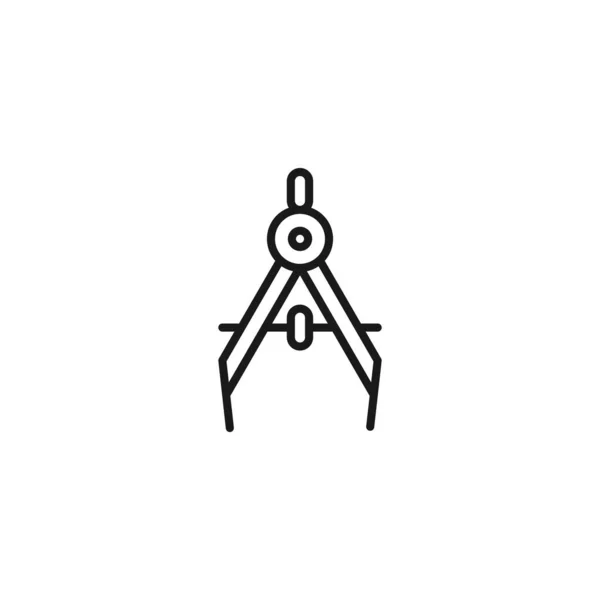 Eğitim için pusula simgesi ve yapılandırmalı tasarım