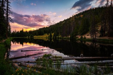 Lake Irene at Sunset, Rocky Mountain National Park clipart