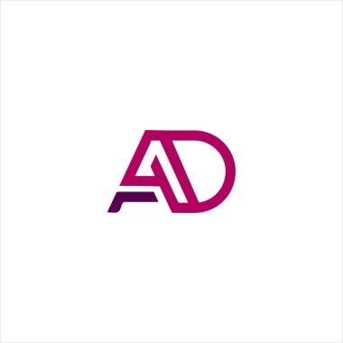 AD Eşsiz soyut geometrik logo tasarımı