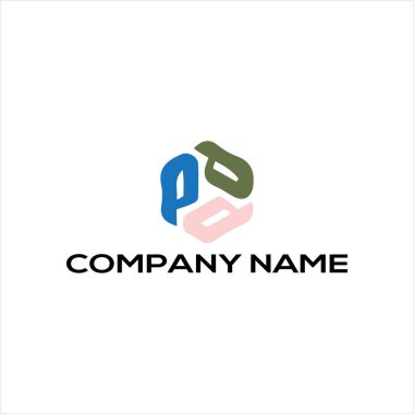 PPP LOGO Eşsiz soyut geometrik logo tasarımı