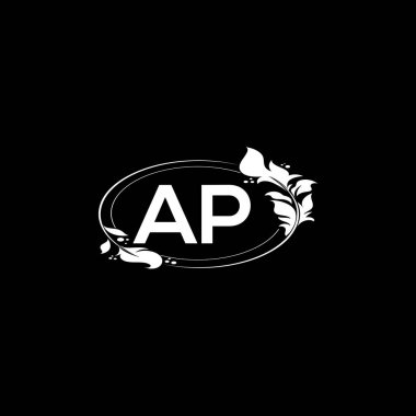 AP Eşsiz soyut geometrik logo tasarımı