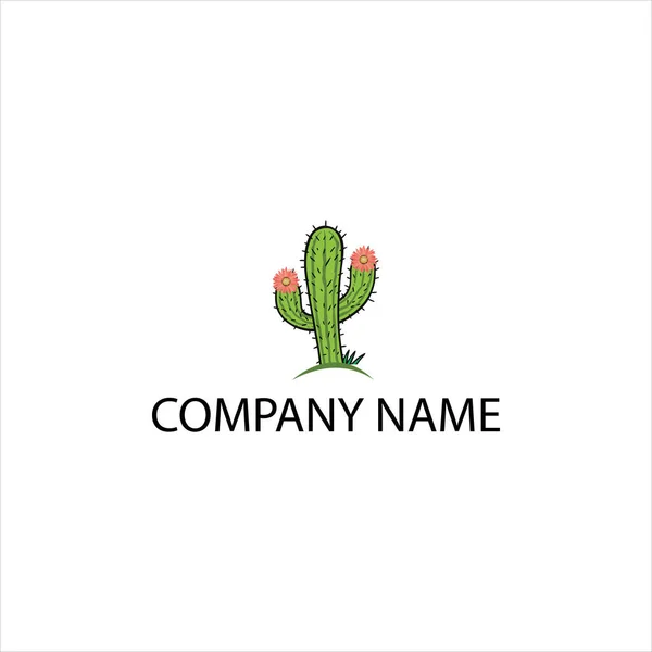 Cactus Design Géométrique Abstrait Unique Logo — Image vectorielle