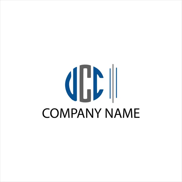 Ucc Logo Design Logotipo Geométrico Abstrato Exclusivo —  Vetores de Stock