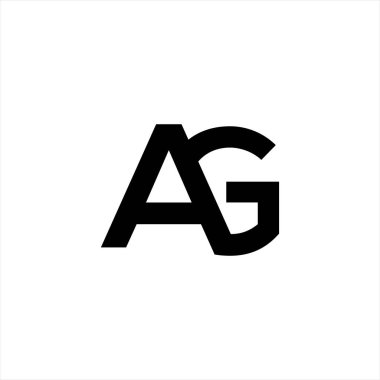 AG Monogram UNIQUE ABSTRACT GEOMETİK logo DESİGN