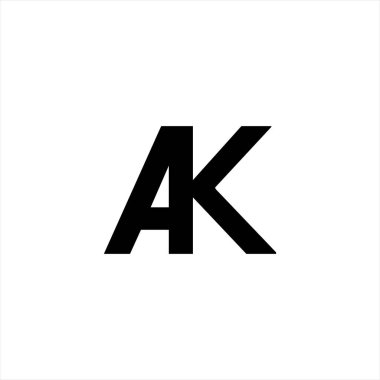 AK Monogram UNIQUE ABSTRACT Jeometri logosu DESİGN