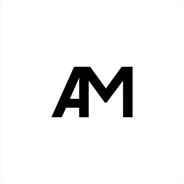 AM Monogram UNIQUE ABSTRACT GEOMETİK logo DESİGN
