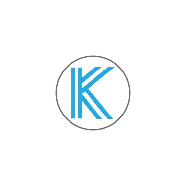 K Monogram UNIQUE ABSTRACT GEOMETİK logo DESİGN