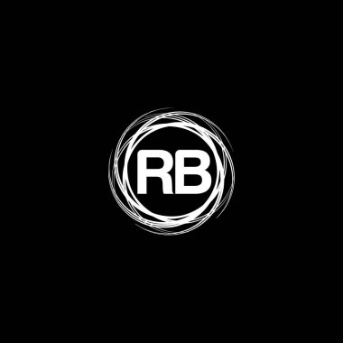 RB Monogram UNIQUE ABSTRACT GEOMETİK logo DESİGN