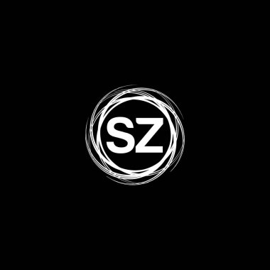 SZ Monogram UNIQUE ABSTRACT GEOMETİK logo DESİGN